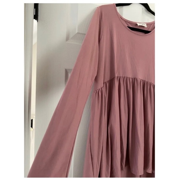 ZENANA Dusty Rose Babydoll Top - Picture 7 of 10